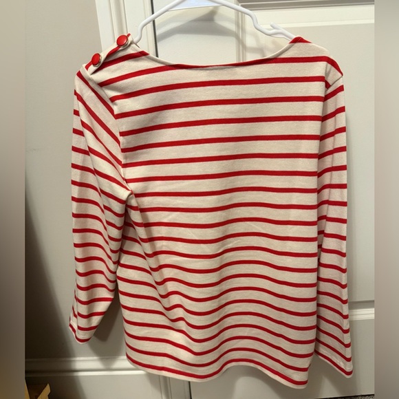 Sézane Colette Mariniere, Size M in Ecru/Coral (looks red) - Picture 5 of 6